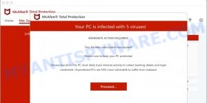 Banog.live McAfee Total Protection Scam - fake scan results