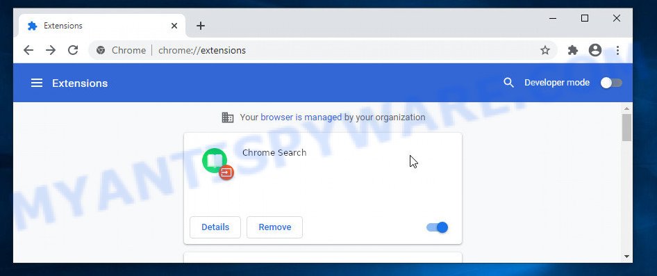 Chrome Search extension virus