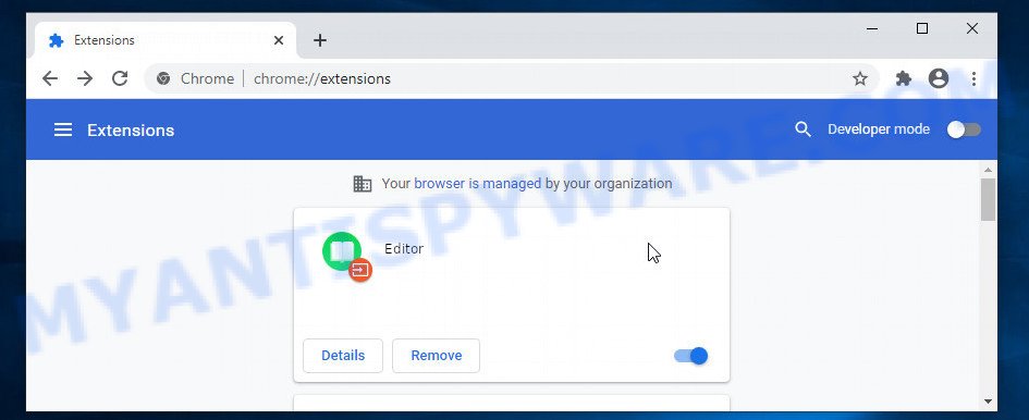 Editor Chrome extension virus