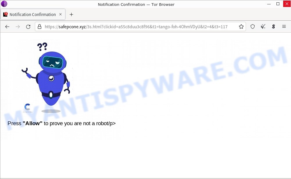 Notification Confirmation safepcone.xyz scam