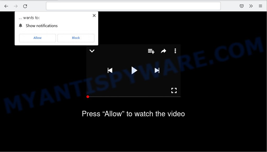 Press Allow to watch the video SCAM