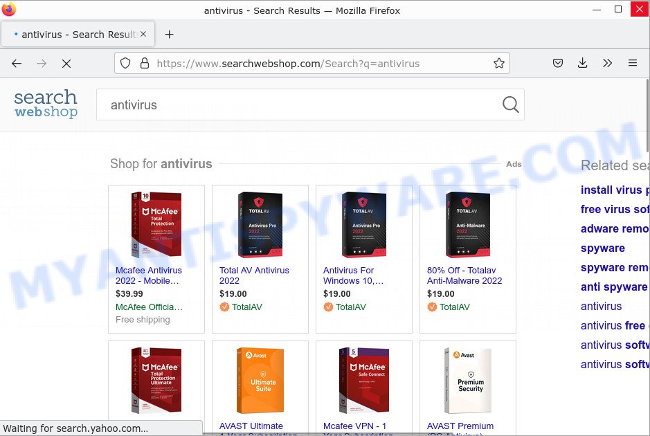 SearchWebShop.com search results