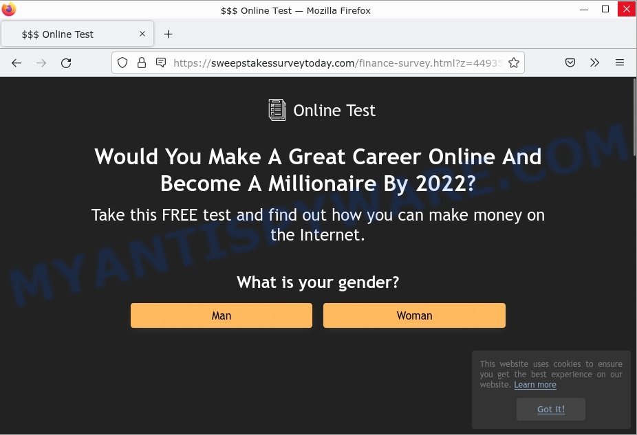 Sweepstakessurveytoday.com Online Test Scam