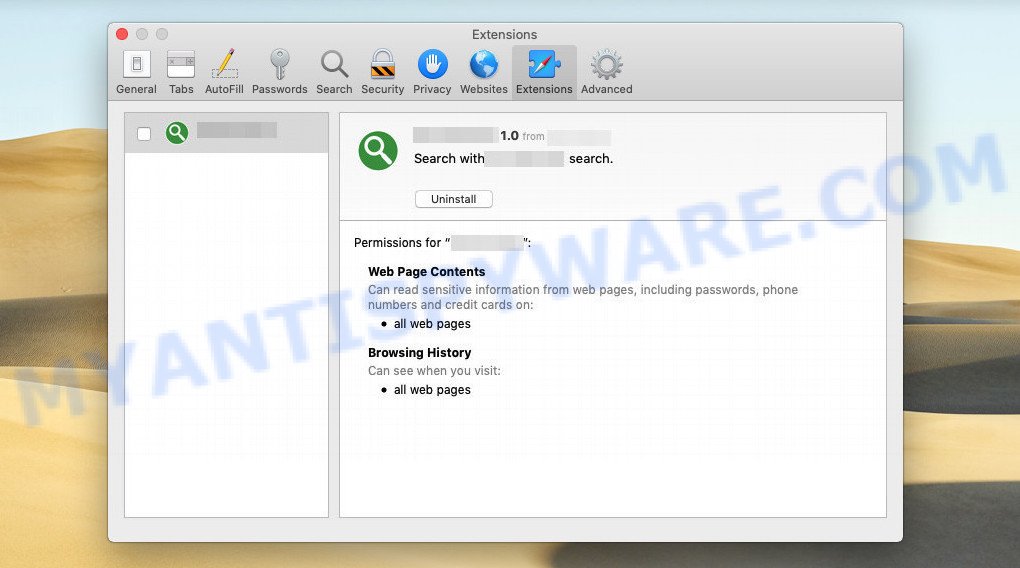 UniversalSearchConsole mac adware