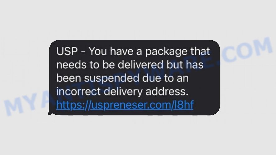 Your Package Cannot Be Delivered text SCAM