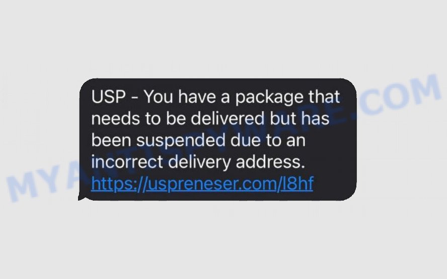 Your Package Cannot Be Delivered text SCAM