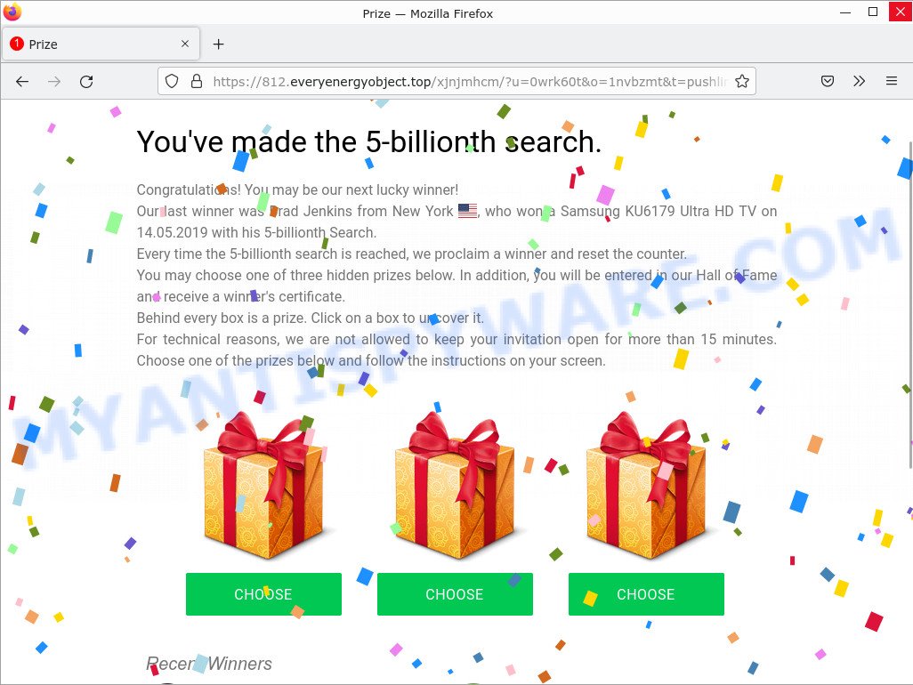 You've made the 5-billionth search scam redirect