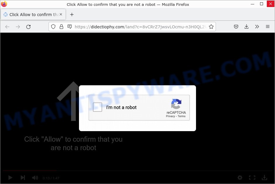 didectiophy.com Click Allow to confirm scam