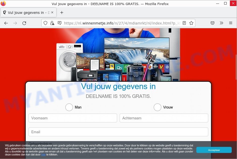 winnenmetje.info survey form scam