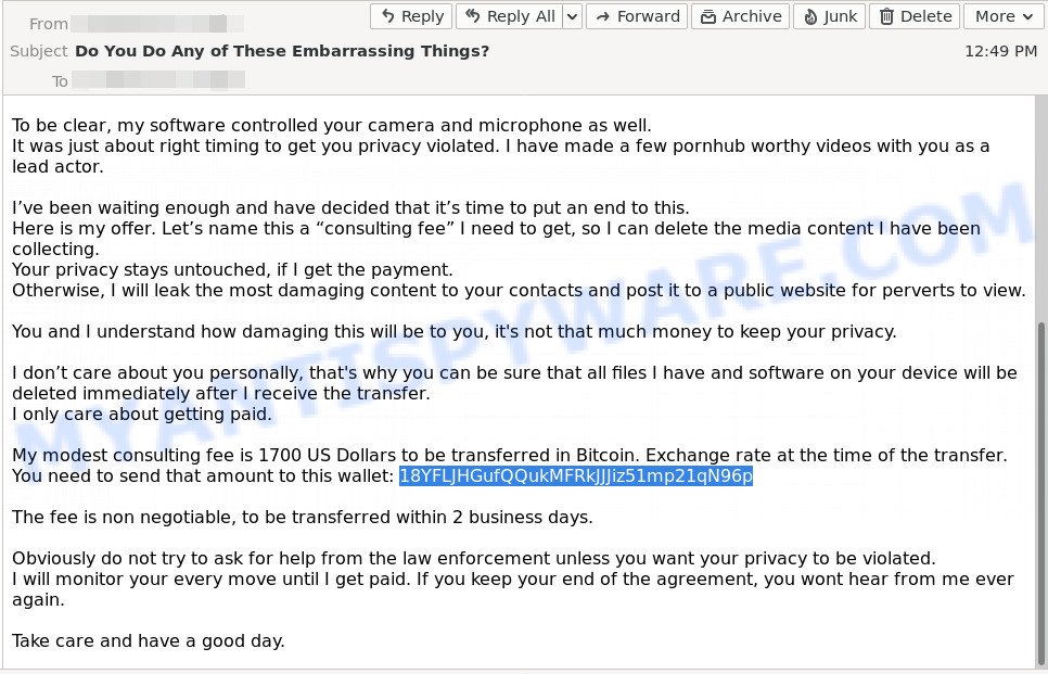 18YFLJHGufQQukMFRkJJJiz51mp21qN96p bitcoin email scam