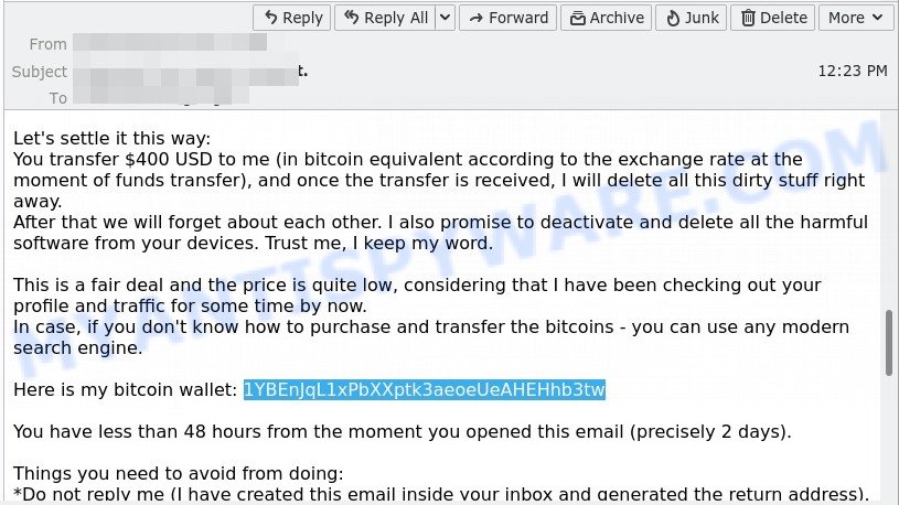 1YBEnJqL1xPbXXptk3aeoeUeAHEHhb3tw bitcoin email scam