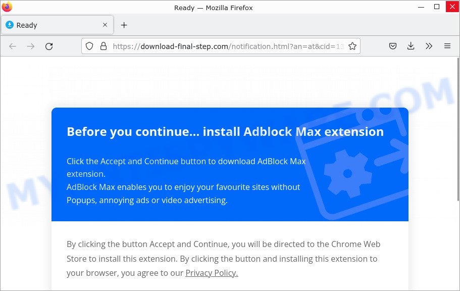 AdBlock Max extension pop-ups