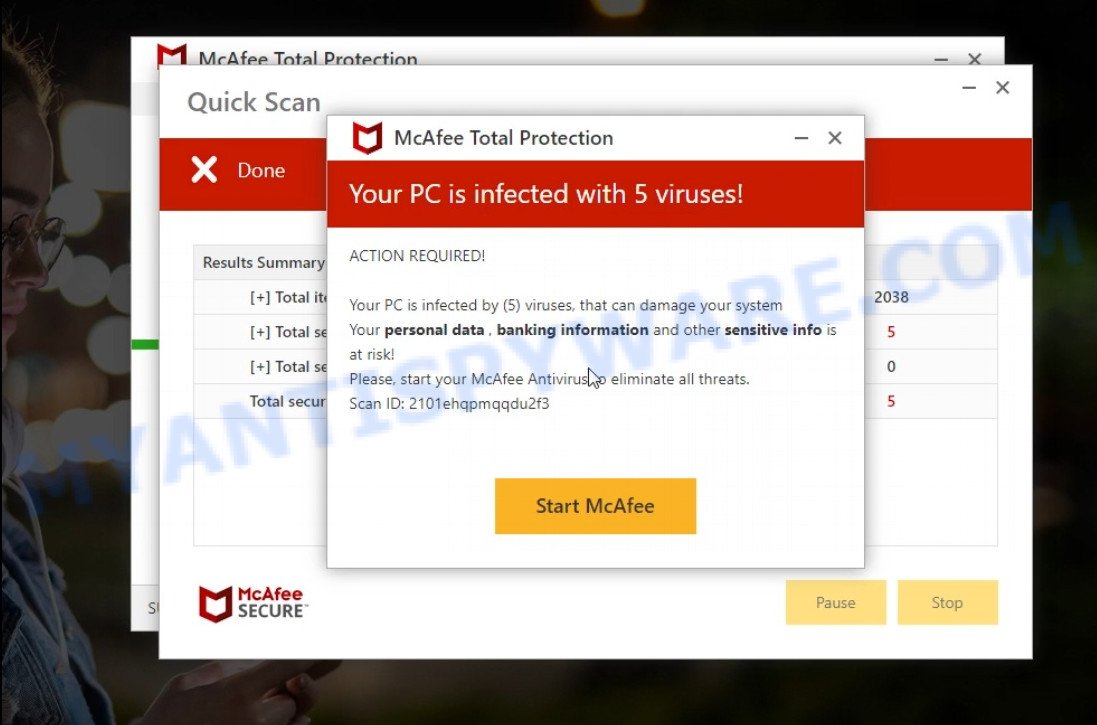 Antivirus-stability.com fake scan results