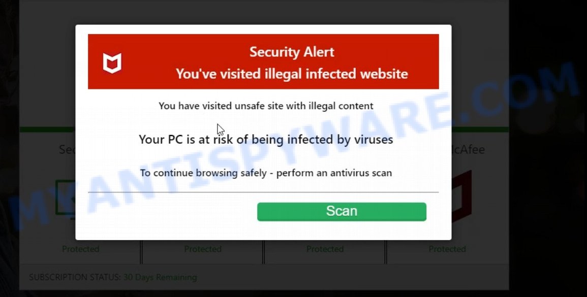 Basis-antivirus.com McAfee Alert Scam