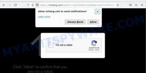 Cirlaing.com Click Allow to confirm Scam