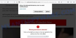 Defenderfordevice.com Click Allow Scam