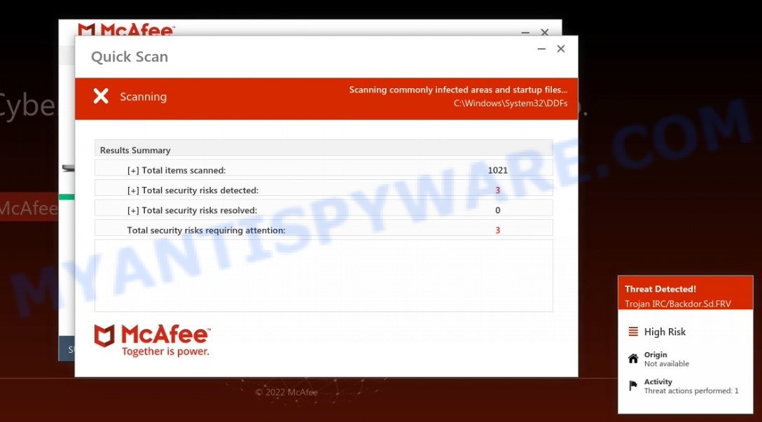 Desktopsecuritydata.com McAfee fake scan