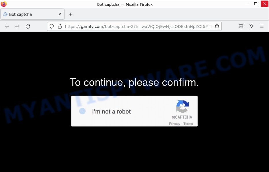 Garnly.com Bot captcha Scam