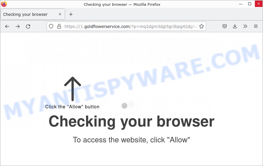 Goldflowerservice.com Checking your browser Scam