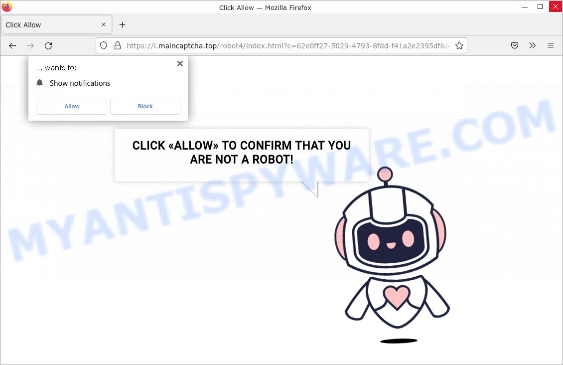 Maincaptcha.top Click Allow Scam