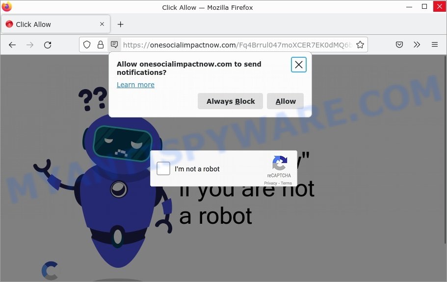 Onesocialimpactnow.com Click Allow Scam