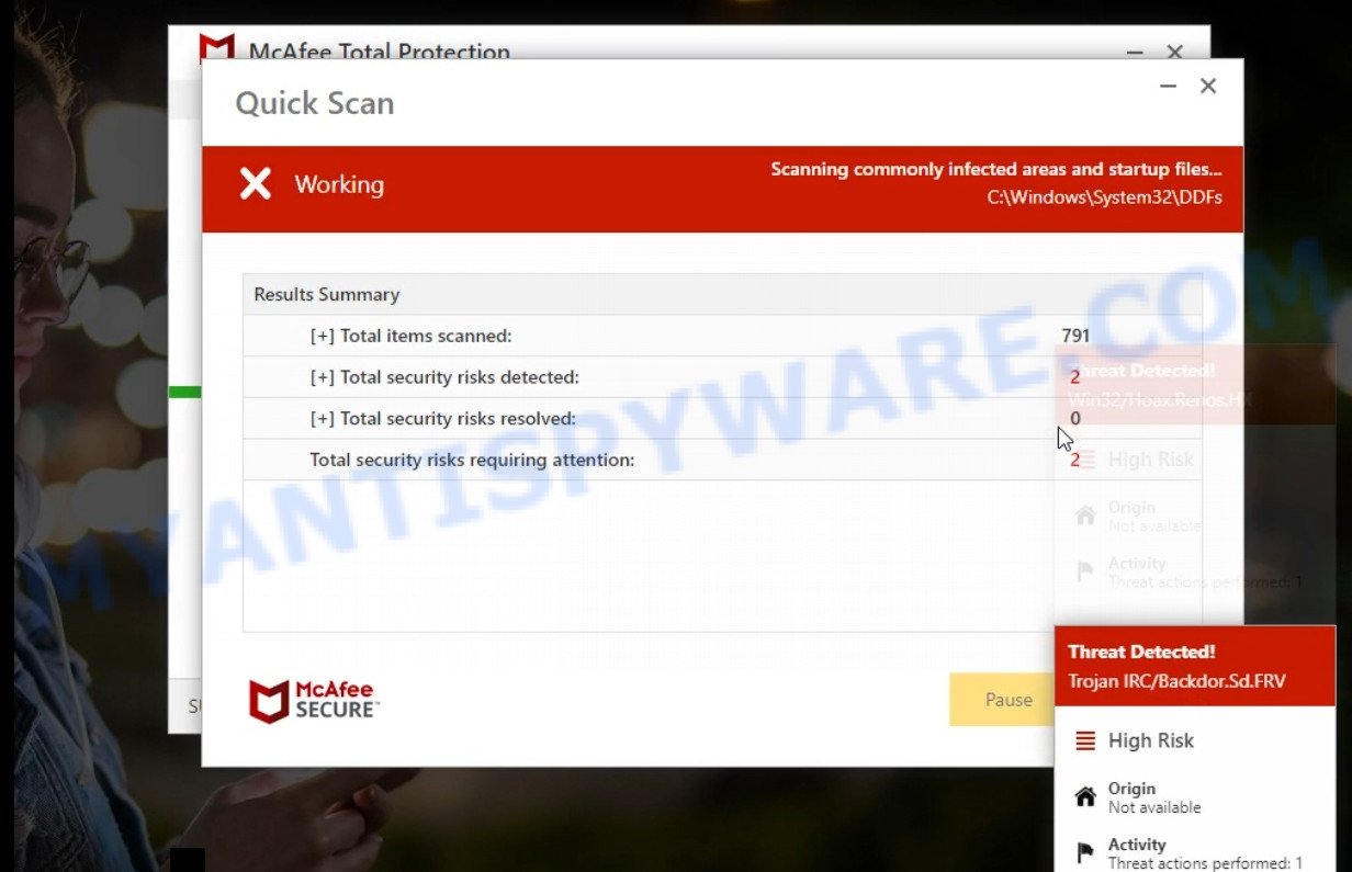 Protect-data-2022.xyz McAfee fake scan