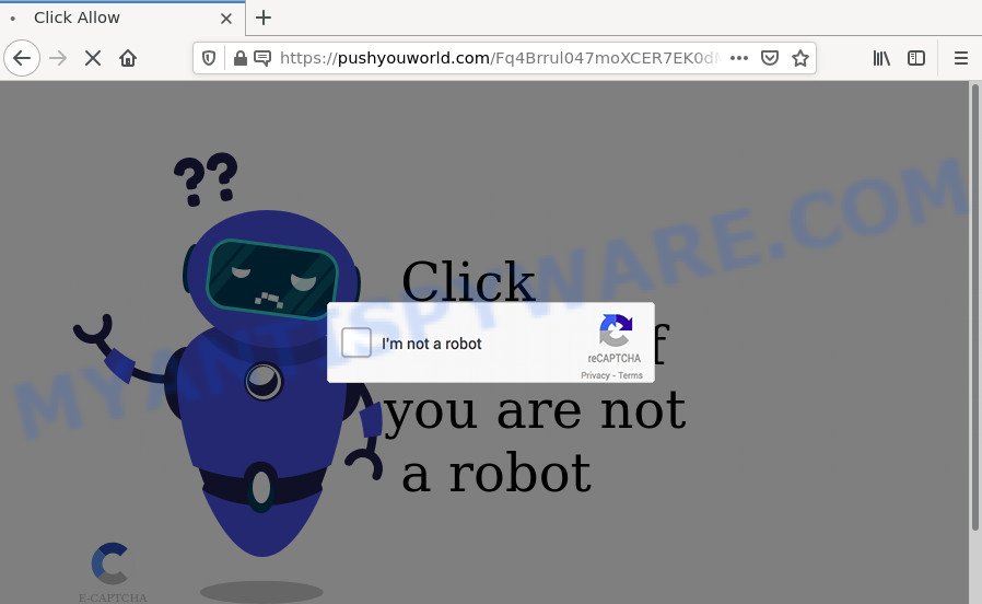 Pushyouworld.com Click Allow Scam