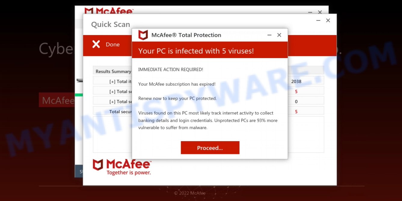 Scanprotectiontoday.com fake scan results