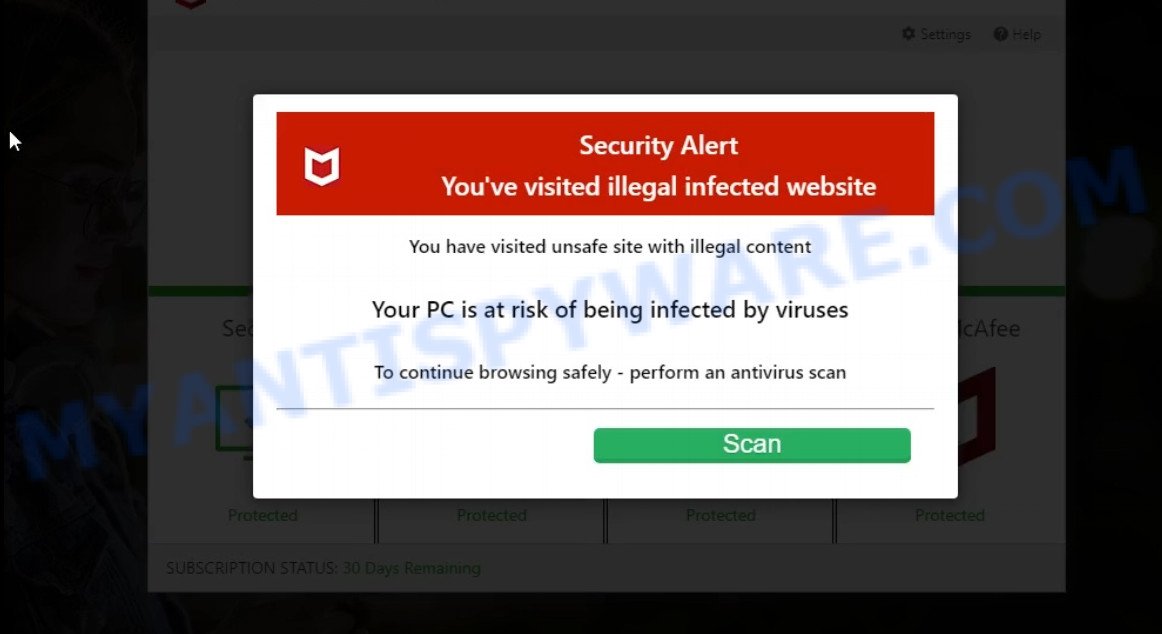 Steady-protection.com Security Alert Scam