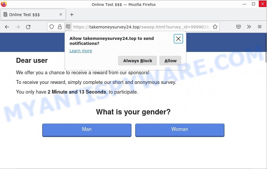 Takemoneysurvey24.top Scam