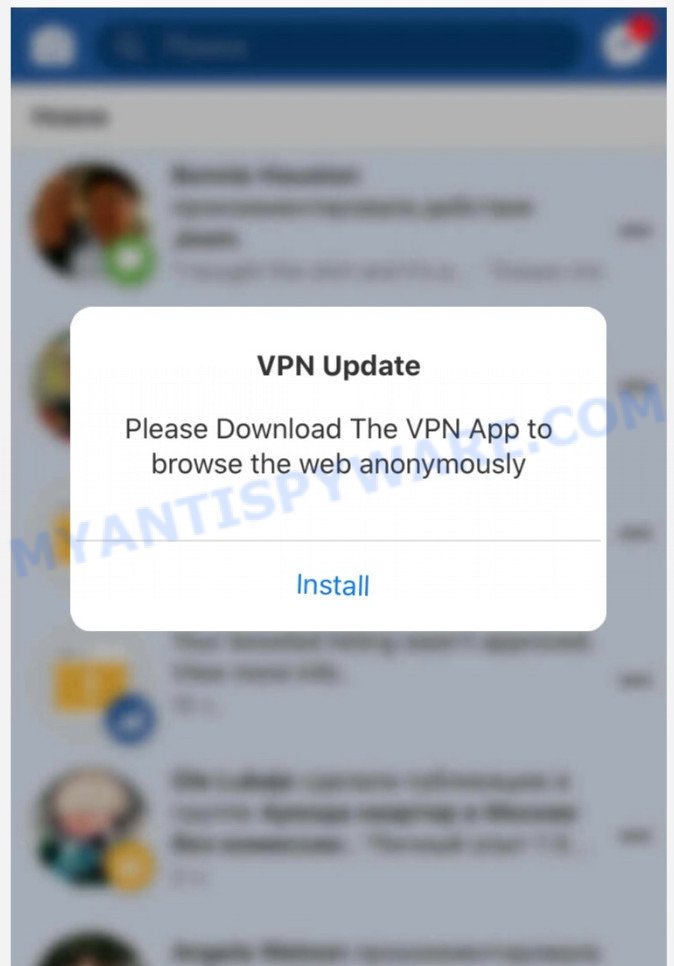 VPN update iPhone facebook