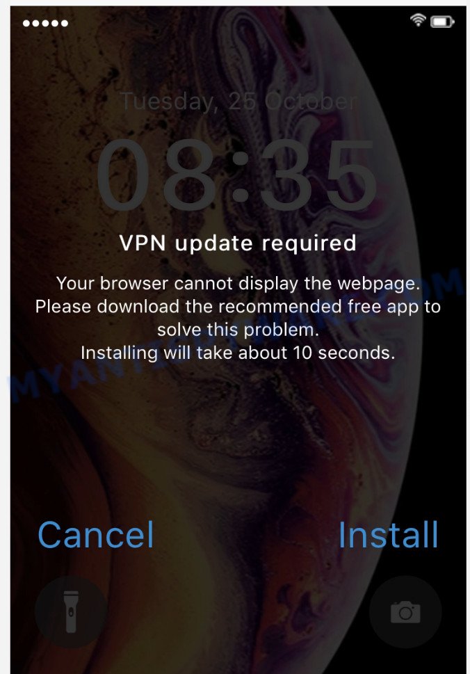 VPN update required iPhone