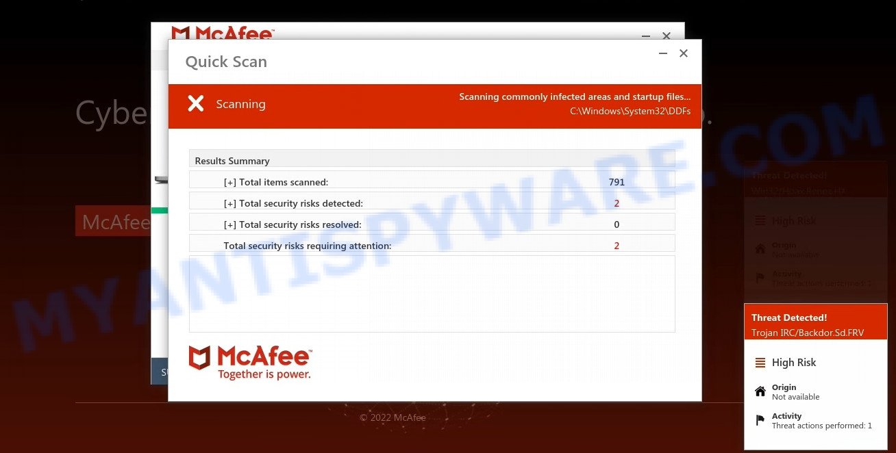 Webdefencesurvey.online fake scan