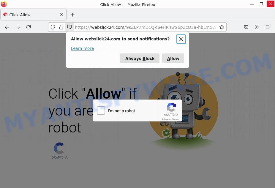 Webslick24.com Click Allow Scam