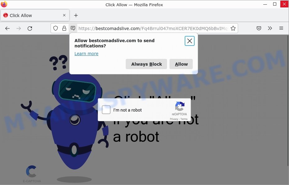 Bestcomadslive.com Click Allow Scam