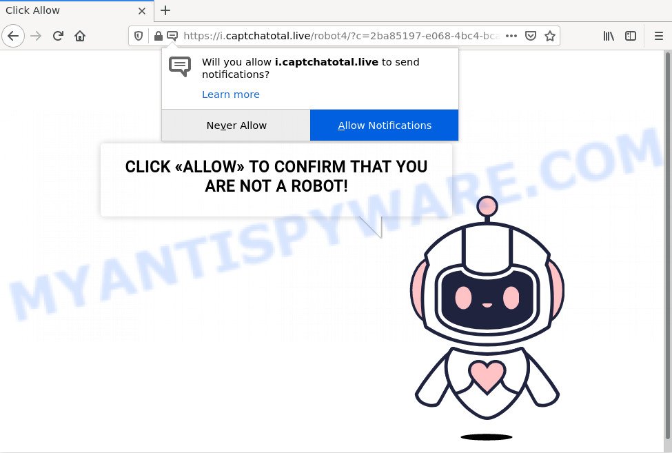 Captcha Total Virus Click Allow Scam