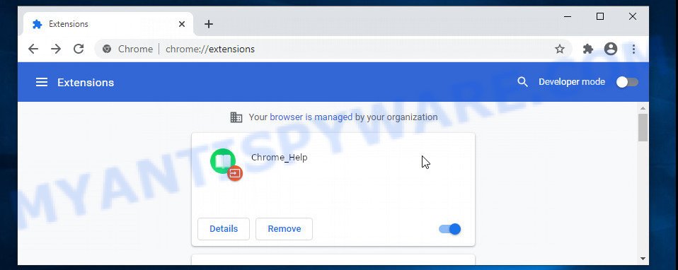 Chrome_Help Extension Virus