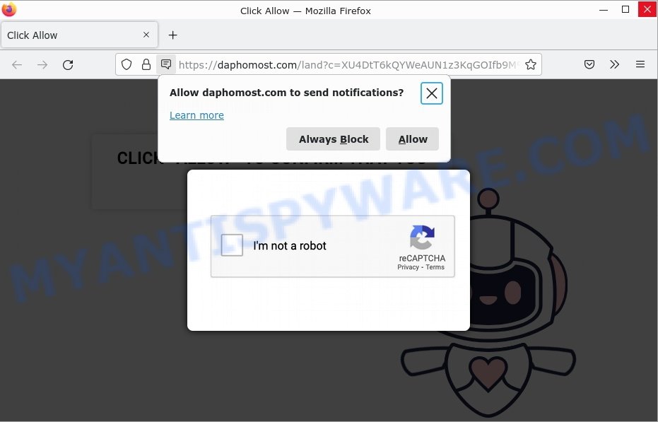 Daphomost.com Click Allow Scam