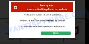 Defender-pro-2022.xyz McAfee Alert Scam