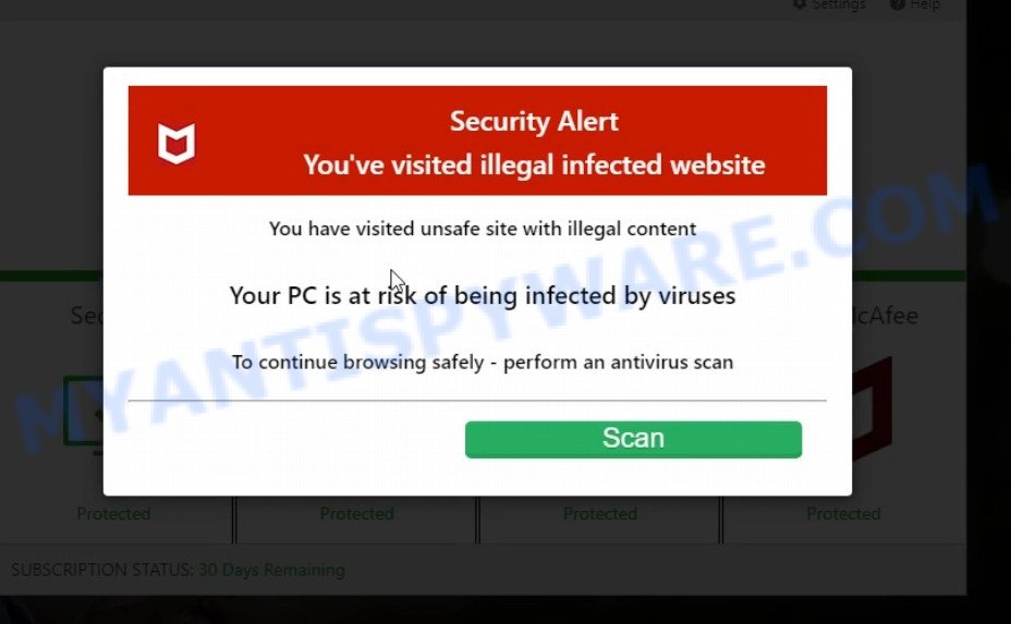 Defender-pro-2022.xyz McAfee Alert Scam