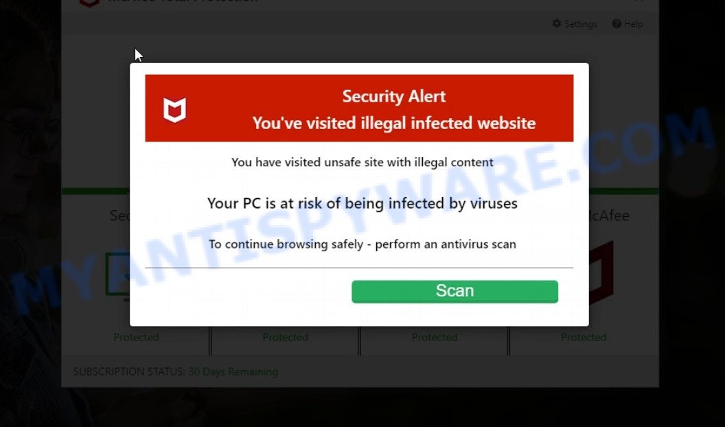 Defense-software.com McAfee Alert Scam