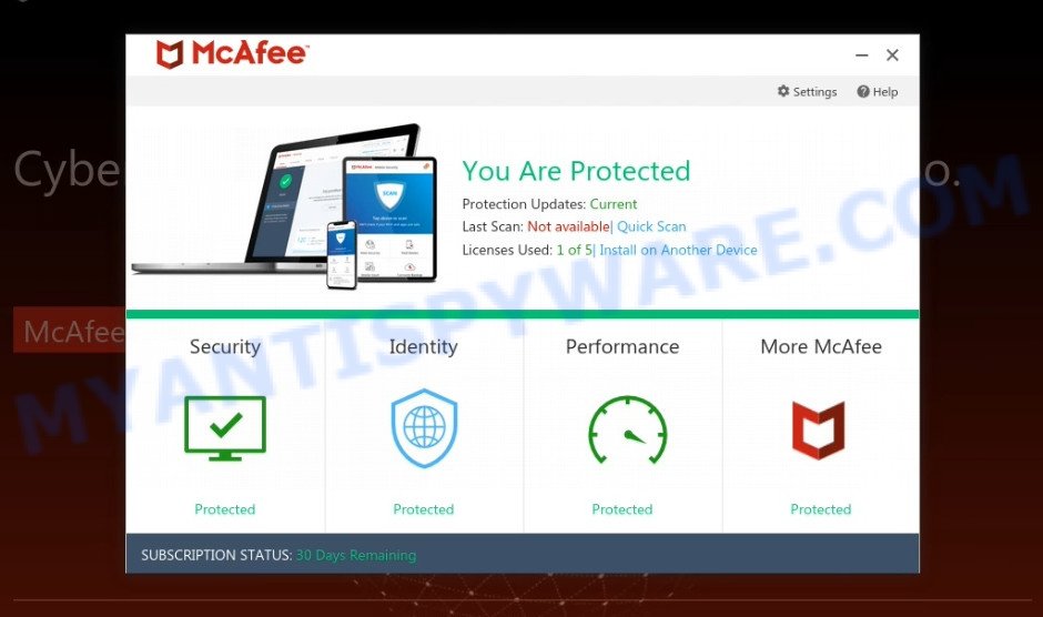 Desktopsecurityradar.com McAfee Alert Scam