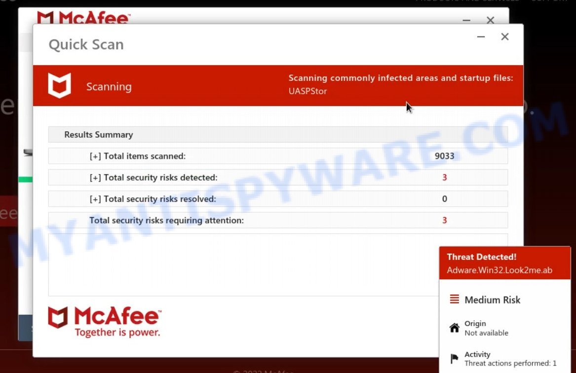 Essential-scan.com McAfee fake scan