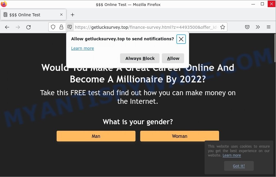 Getlucksurvey.top Online Test Scam