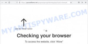 Groundflares.net Checking your browser Scam