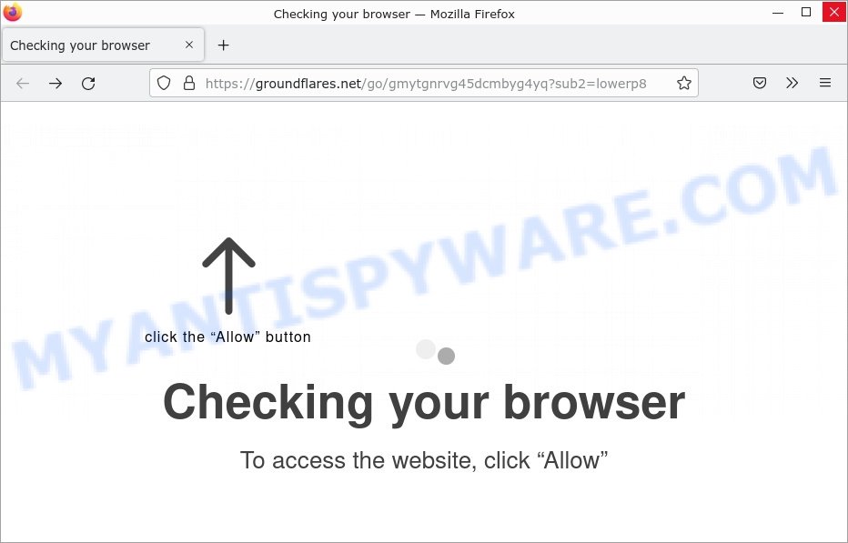 Groundflares.net Checking your browser Scam