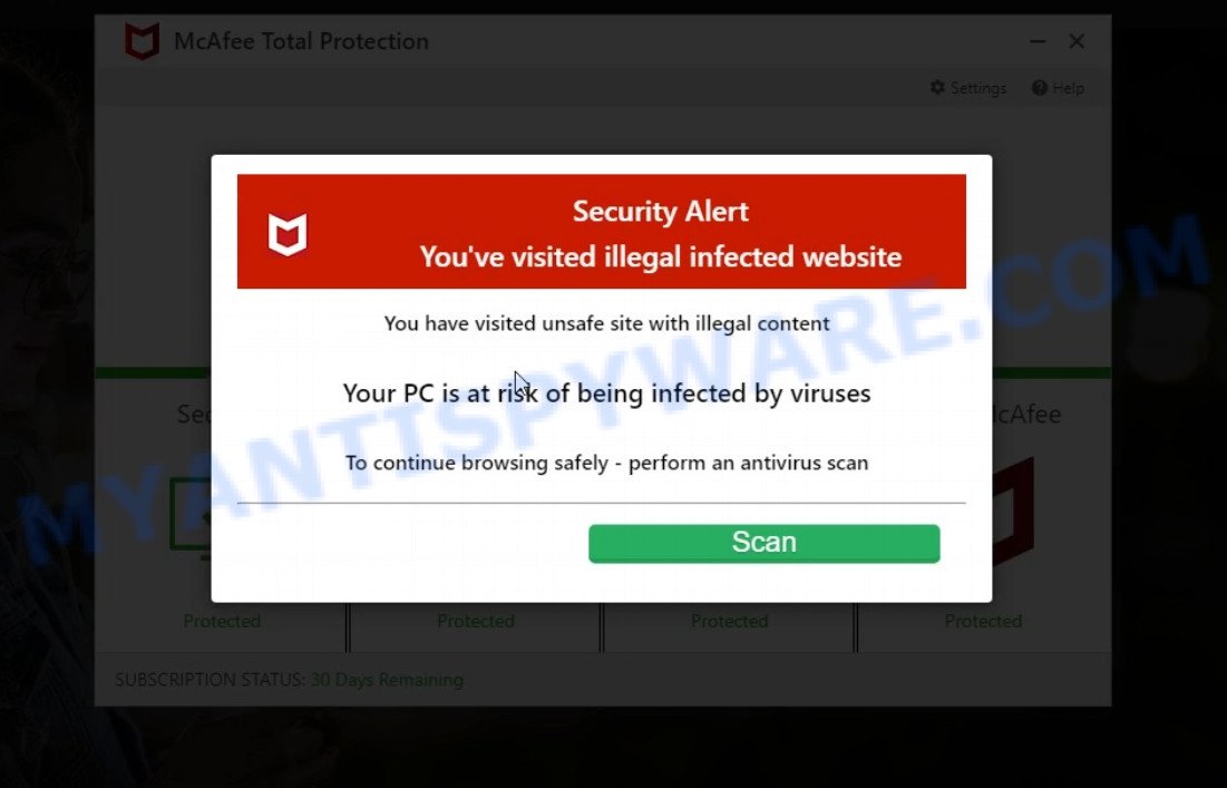 Internal-scanning.com McAfee Scam