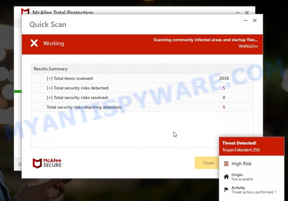 Law-antivirus.com McAfee fake scan