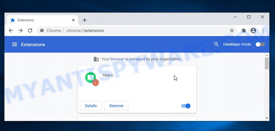 Metric Chrome Extension Virus