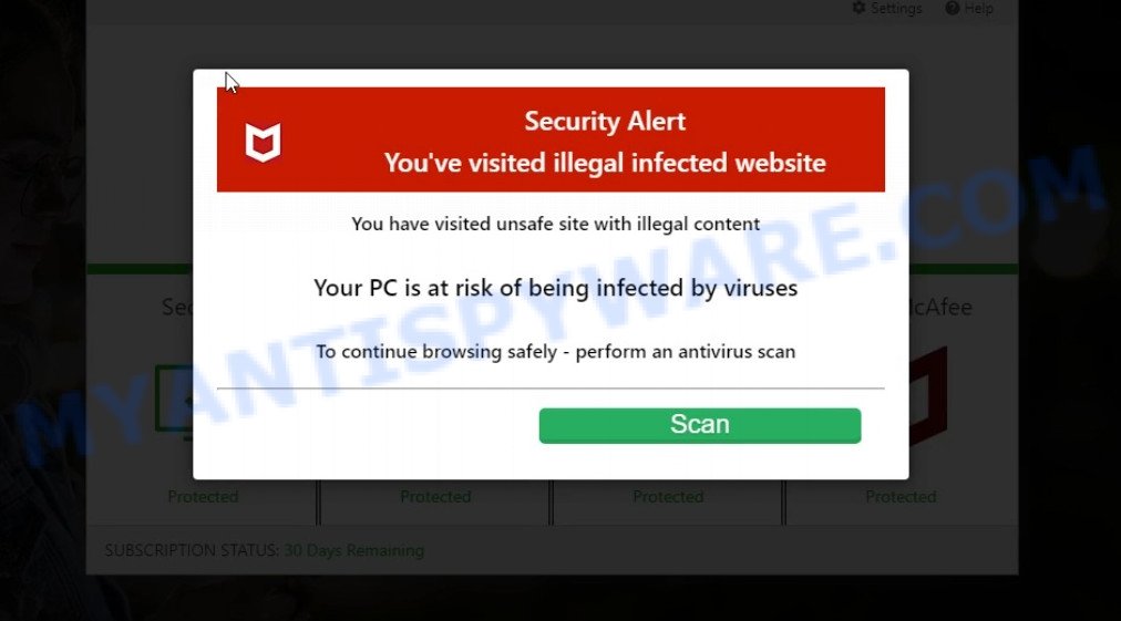 Milipili.click McAfee Security Scam